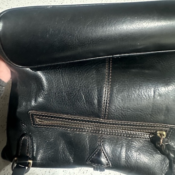 Vintage DOONEY & BOURKE Florentine Medium Toggle Crossbody bag purse Black - Picture 7 of 9